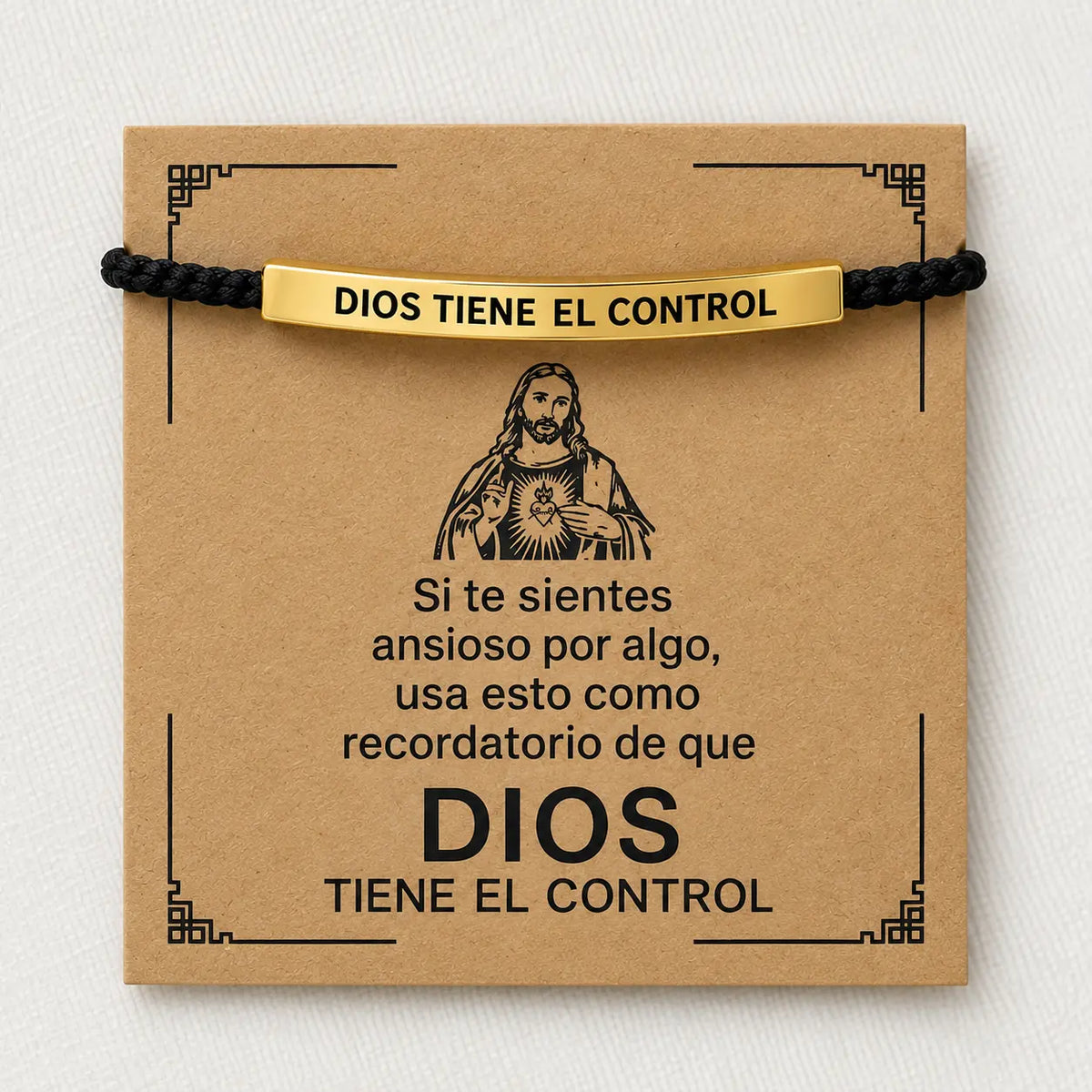 Pulsera “Dios tiene el control” en acero inoxidable | Oferta especial: Paga 1 lleva 2  unidades