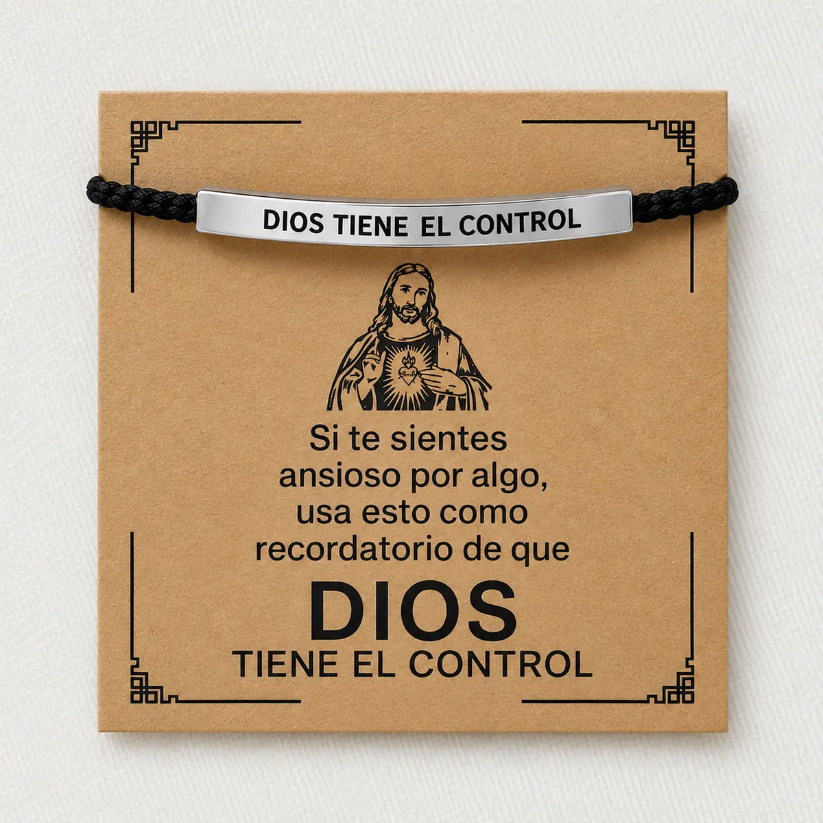 Pulsera “Dios tiene el control” en acero inoxidable | Oferta especial: Paga 1 lleva 2  unidades