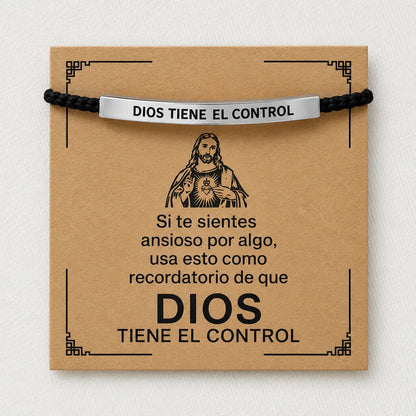 Pulsera “Dios tiene el control” en acero inoxidable | Oferta especial: Paga 1 lleva 2  unidades